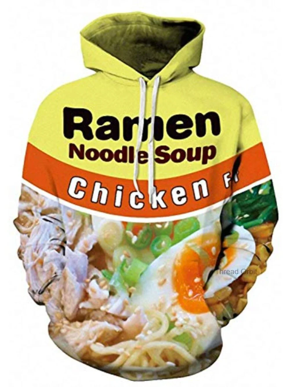 3D Ramen Noodle Beef Chicken Soup Hoodie Unisex Pullover
